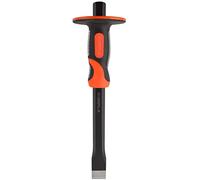 Gunpla 12 Inches Cold Chisel Heat Treated Carbon Steel Heavy Duty Wedge Shaped Tool, Masonry Metal Flat Chisels for Split Cut Separate Hard Material with Hand Guard 300x18mm