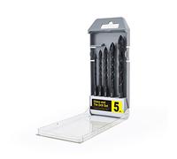 Gunpla 5 Pieces Drill Bits 4mm, 5mm, 6mm, 8mm, 10mm Glass Tile Concrete Brick Plastic Bits for Drilling Ceramic Brick Marble Wood Tungsten Carbide Tipped Black Twist Multi-Material Drill Bit Set