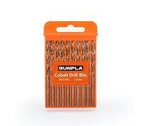 Gunpla Cobalt Drill Bits 3.2mm 10Pcs, M35 HSS Metric Straight Shank Jobber Drill Bit Set with Plastic Case for Hardened Stainless Steel, Metal, Aluminium, Tile, Wood, Plastic and Cast Iron