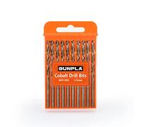 Gunpla Cobalt Drill Bits 3.5mm 10-Pieces, M35 HSS Metric Straight Shank Jobber Drill Bit Set with Plastic Case for Hardened Stainless Steel, Metal, Aluminium, Tile, Wood, Plastic and Cast Iron…