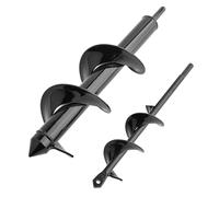 Gunpla Garden Auger Drill Bit for Planting Bulbs Seedlings, 4x22 cm and 8x30 cm, 2-Piece Post Hole Diggers, Fence Digger Tool with 3/8" Hex Drive