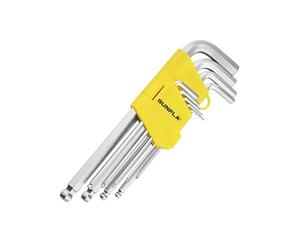 Gunpla Long Arm Ball Point Allen Hex Key Wrench Ball End Hex Key Set, 9-Piece, 1.5-10mm for Home Use and DIY