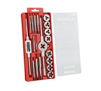 Gunpla Tap and Die Set 20 Pieces Tungsten Alloy Steel Metric Tap and Die Kit M3-M12 Combination for Cutting External and Internal Thread with Storage Case