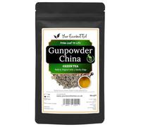 Gunpowder China Green Tea Loose Leaf (100g) Classic Gunpowder Tea with a Smooth Rounded Cup and Clean Finish, Everyday Loose Leaf in Resealable Pouch | Your ExcellenTEA