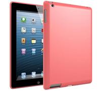 GUNPRIO Red Case for iPad 2nd, 3rd and 4th Generation (Old Model, Released in 2011 and 2012), Ultra Slim, Soft, Flexible TPU Skin Bumper Back Cover