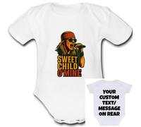 Guns Baby Grow Customisable Personalised Unique Vest Babygrow Boys Girls Unisex Cute Top Bodysuit Custom Text N Roses