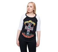 Guns N' Roses Appetite for Destruction Nue Official Women's T-Shirt Black Raglan XXXXL, black, 4XL