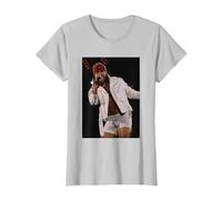 Guns N Roses Axl Rose Freddie Mercury Tribute 1992 T-Shirt, Women, Silver Grey, Small