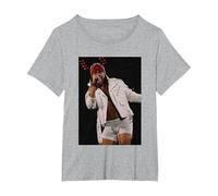 Guns N Roses Axl Rose Freddie Mercury Tribute 1992 T-Shirt, Women's Plus, Heather Grey, 3X