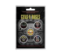 Guns N Roses - Band Monkey Guns N Roses Button Badge Pack Bullet Logo