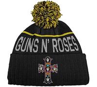 Guns N' Roses Beanie Appetite Cross Band Logo Nue Official Black Bobble