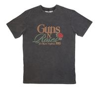 Guns N' Roses T-Shirt California 1985 Stone Wash Unisex Charcoal Grey 2XL