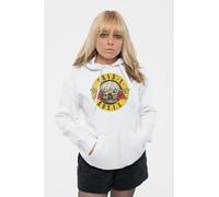 Guns N Roses Classic Band Logo Hoodie in White | Size: 2XL Guns N' Roses White 2XL