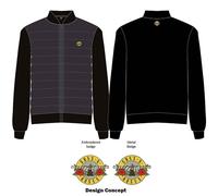 Guns N Roses Classic Band Logo Quilted Jacket in Black | Size: Large Guns N' Roses Black L
