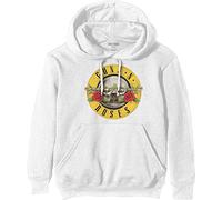 Guns N Roses - Guns N' Roses Hoodie Classic Band Logo Official Unisex White Pullover XXL