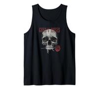Guns 'n' Roses Hard Rock Band Flower Skull by Rock Off Tank Top