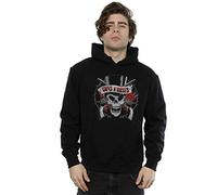 Guns N' Roses Men's Distressed Death's Head Hoodie X-Large Black