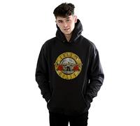 Guns N Roses Men's Vintage Bullet Logo Hoodie Medium Black