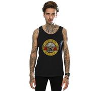 Guns N Roses Men's Vintage Bullet Logo Vest Black Large