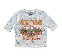 Welcome To The Jungle Mesh Crop Top Guns N' Roses White S