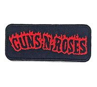 Guns N Roses Patch Flames Here Band Logo Official Black One Size