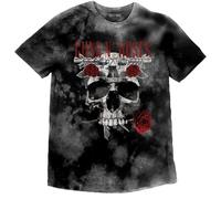 Guns N Roses - Skull Flower T-Shirt for Boys/Girls, Gray, 9-10 Años
