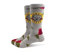 Guns N' Roses Socks Bullet Roses Official Unisex Grey Ankle (UK SIZE 7-11) One Size
