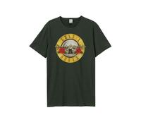 Guns N' Roses T Shirt Drum Band Logo new Official Amplified Unisex Charcoal