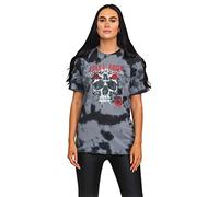 Guns N' Roses Unisex T-Shirt: Flower Skull (Dip-Dye) (Medium) - Guns N' Roses - Clothing
