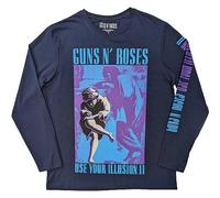 Guns N' Roses T Shirt Get in The Ring Tour 91 Official Unisex Long Sleeve XL