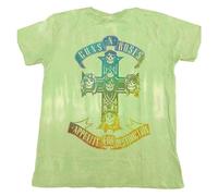 Guns N Roses T Shirt Gradient Use Your Illusion Tour Official Dye Wash Green L
