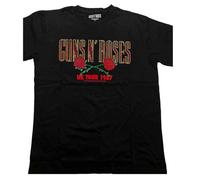 Guns N Roses T Shirt UK Tour 87 Diamante Logo Official Unisex Black L