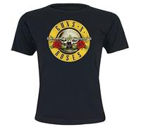 Guns N Roses Bullet Logo Black Womens T-shirt Large