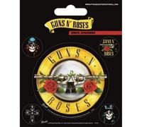 Guns N Roses Vinyl Bullet Logo Stickers (Pack Of 5) Multicoloured (One Size)