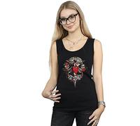 Guns N Roses Women's Bleeding Heart Vest Black Small