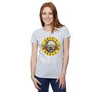 Guns N' Roses Women's Bullet Logo T-Shirt Small Heather Grey