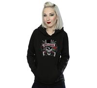 Guns N' Roses Women's Distressed Death's Head Hoodie Medium Black