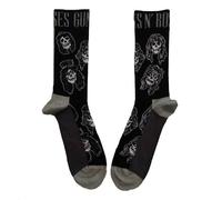 Guns N Roses Women's Skulls Band Monochrome Ankle Socks in Black Guns N' Roses Black One Size