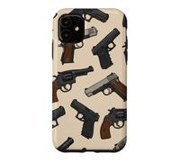 Guns Pistols Revolvers Print Pattern Collector Case for iPhone 11