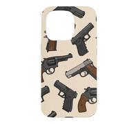 Guns Pistols Revolvers Print Pattern Collector Case for iPhone 15 Pro