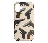 Guns Pistols Revolvers Print Pattern Collector Case for iPhone 16 Plus