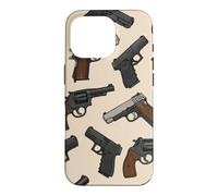 Guns Pistols Revolvers Print Pattern Collector Case for iPhone 16 Pro