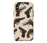 Guns Pistols Revolvers Print Pattern Collector Case for iPhone X/XS