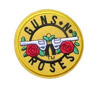 Guns & Roses Yellow Ecusson Rock Band Iron-on Patch hotrodspirit - Crossed Guns