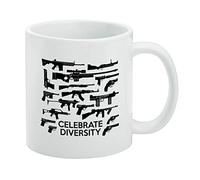 Guns Weapons Rifles Celebrate Diversity Second 2nd Amendment White Mug