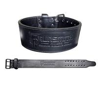 GUNSMITH FITNESS APEX Weight Lifting Belt - Handmade Leather Gym Weightlifting Belt for Men & Women - Premium Powerlifting Belt for Bodybuilding, Deadlift, Squats (Power 10mm Double Prong, XL)