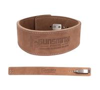 Gunsmith Fitness Weight Lifting Belt - Shibusa Genuine Leather Handmade Back Support Lifting Belts for Men & Women - Bodybuilding, Squats & Powerlifting Belt (Small, Powerlifting Lever)