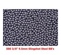 GunTuff 500 (approx.) Pack .38" 9.5mm Slightshot Catapult BB Ammo For Barnett Black Widow - Ideal for catapults/slingshots