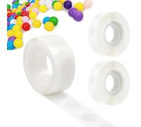 Gunwon 200pcs Balloon Glue Dots Double Sided Adhesive Dots Stickers Glue Points,Removable Balloon Sticky Dots Tape for Birthday Party Wedding Xmas Decor DIY Scrapbooking Arts & Crafts Glue(2 Rolls)