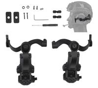 Gunyoo Tactical Helmet Arc Rail Adapter Tactical Pickup Headset, Multi-Angle Rotation, Noise Cancellation, Spring-Loaded Headset Holder, For Ops Core Arc Team Wendy M-Lok (Black)